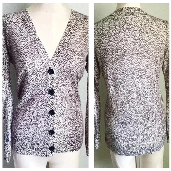 Loft Leopard Cheetah Button Up Cardigan - Picture 3 of 8